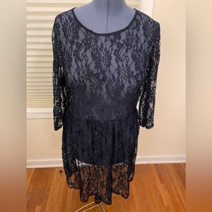 Forever 21 Blue sheer lace dress 3x